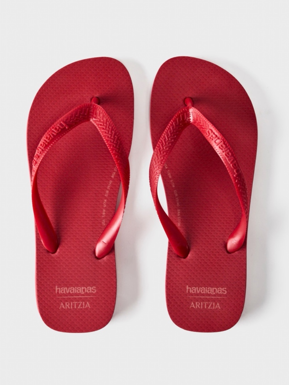Havaianas x Aritzia Red Flip Flops